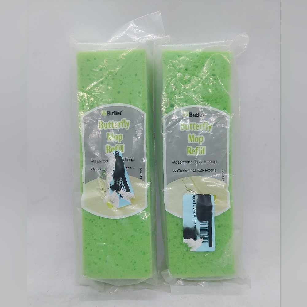 Butler Butterfly Mop Refill Replacement #416228 Absorbent Sponge Head x2